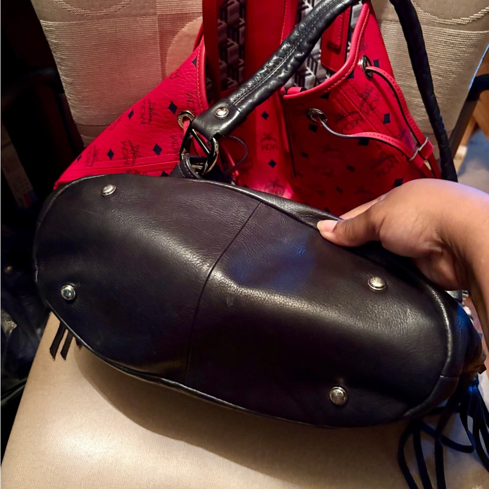 B. Makowsky Zebra Black Calf hair & leather Hobo Shoulder Bag - Picture 10 of 10